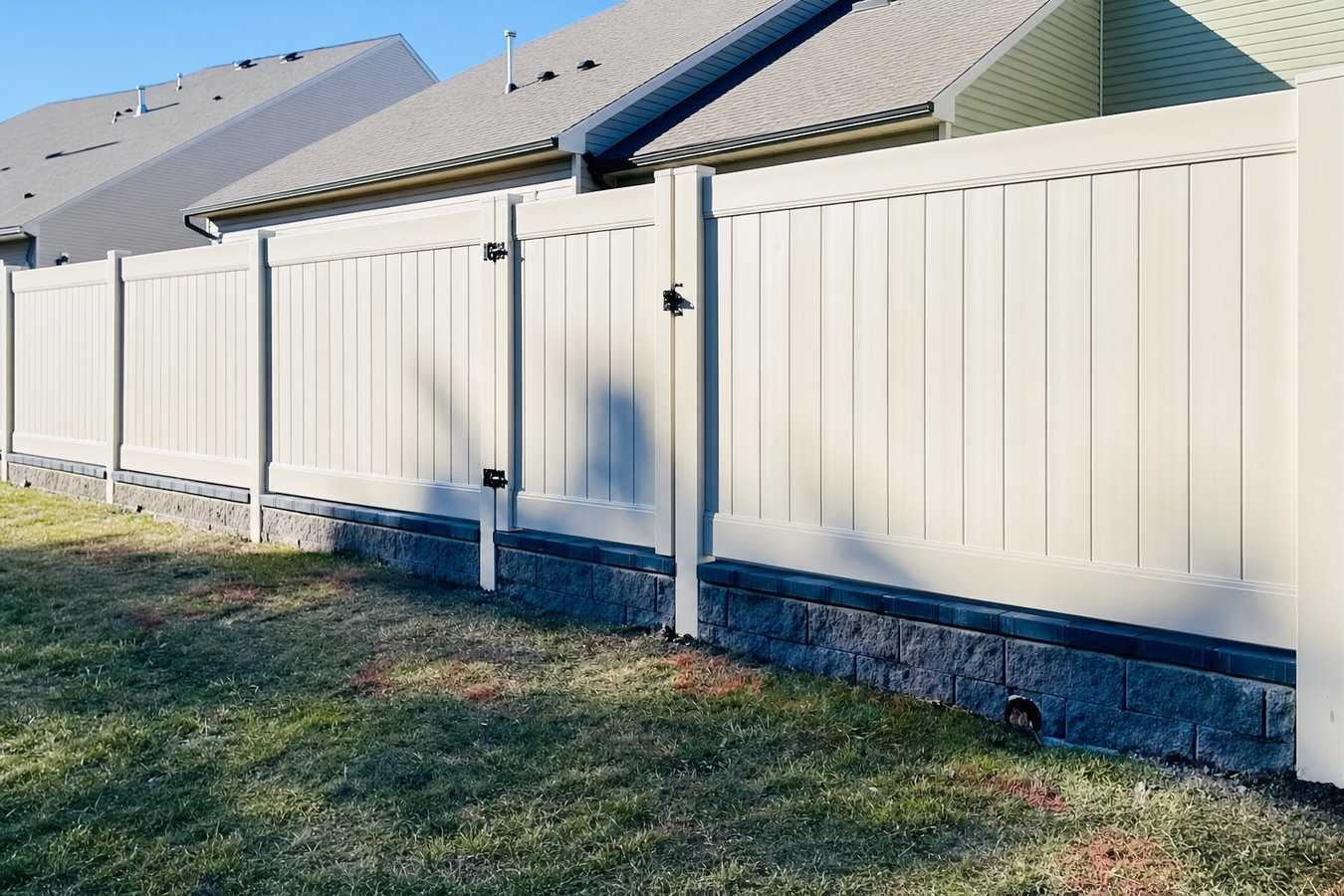 Vinyl fence installation